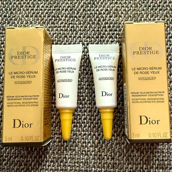 Dior Prestige Le Micro-Serum de Rose Advanced Yeux Set of 2 Miniatures 3ml New - Picture 1 of 9